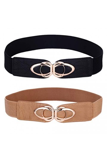 SYT-MD Ceinture Femme, Mesdames 2 pièces Taille élastique à la Taille élastique de la Taille réglable Style Simple, Robe Asso