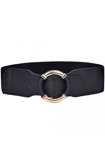 YMYGCC Ceintures à la Taille élastique élastique pour Femmes avec Boucle de Cercle dor emballé Ceinture Femme 627 Belt Leng