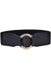 YMYGCC Ceintures à la Taille élastique élastique pour Femmes avec Boucle de Cercle dor emballé Ceinture Femme 627 Belt Leng
