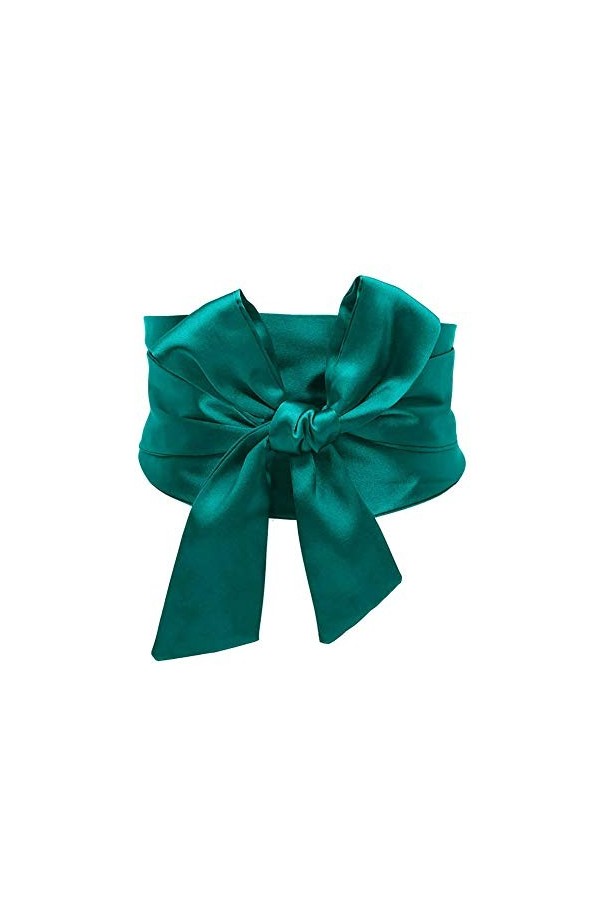 Idopy Noeud papillon femme large bande cinch corset ceinture ceinture Bleu 1961 