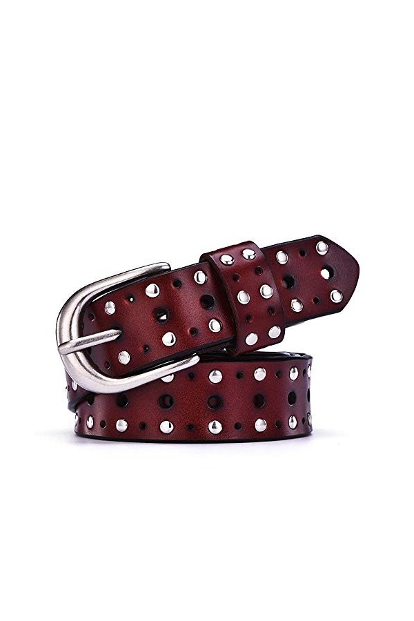 YHKF Ceinture Créateurs De Mode Ceintures Femmes Sangles en Cuir Ceinture Femme Boucles Broches Fantaisie Vintage pour Jeans-