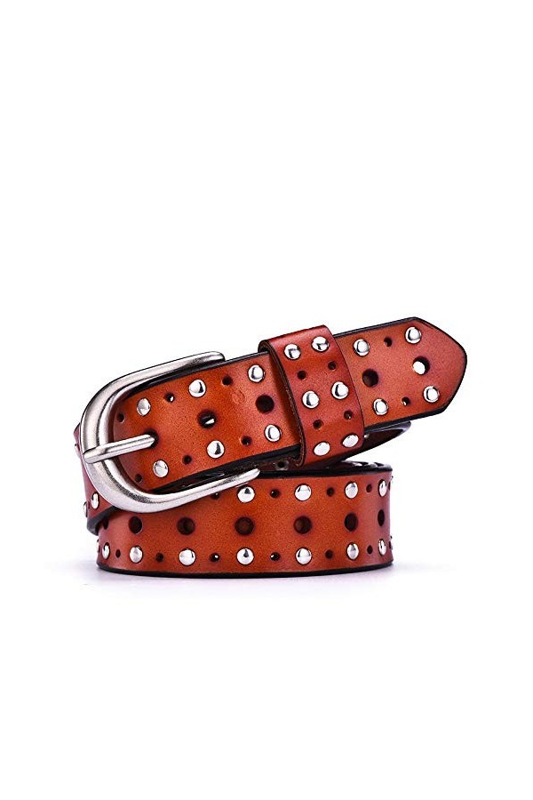 YHKF Ceinture Créateurs De Mode Ceintures Femmes Sangles en Cuir Ceinture Femme Boucles Broches Fantaisie Vintage pour Jeans-