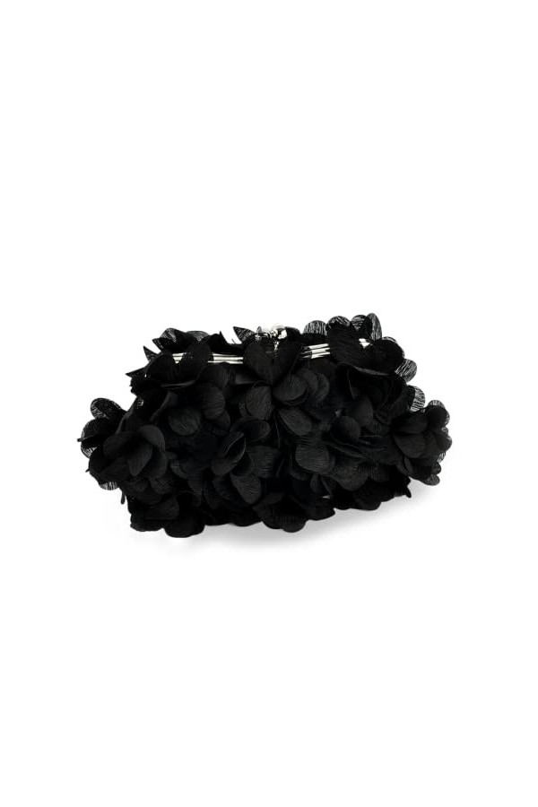 JAMBHALA Pochette de soirée - Sacs à main à motif floral - Petit sac à main pour femme, noir