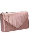 SwankySwans Chantel Pochette en satin pour femme, rose poudré, Taille unique