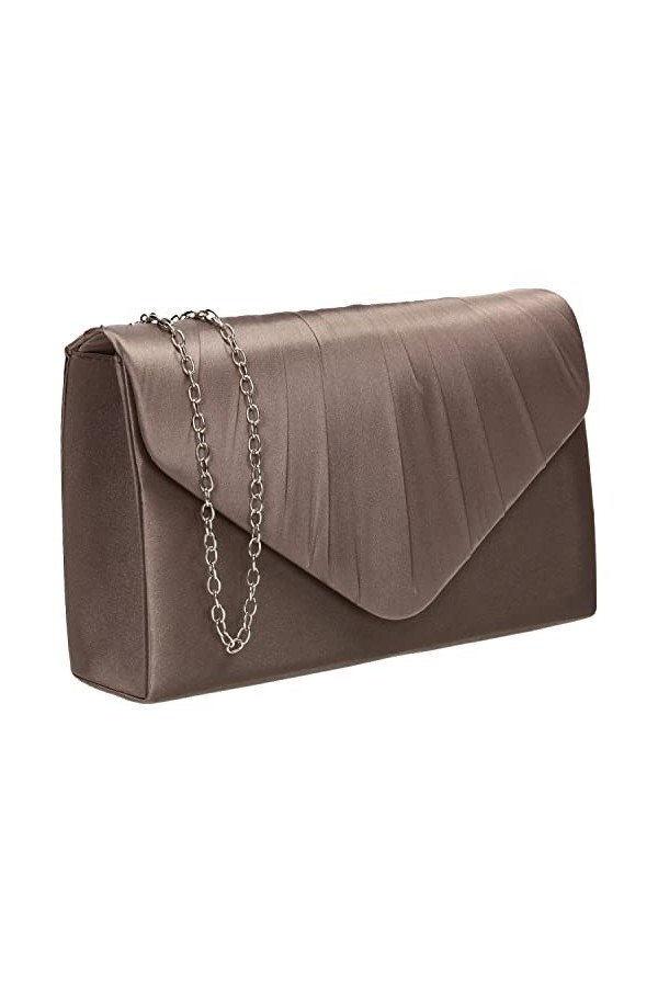 SwankySwans Chantel Pochette en satin pour femme, rose poudré, Taille unique