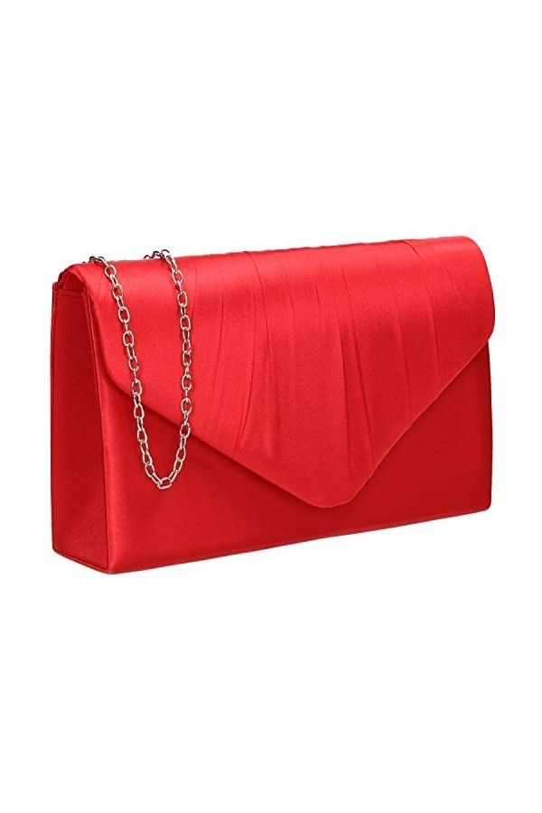 SwankySwans Chantel Pochette en satin pour femme, rose poudré, Taille unique