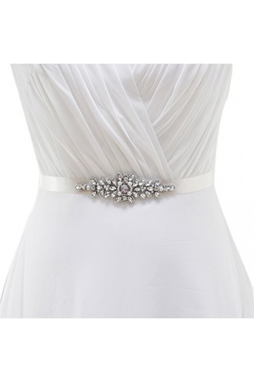 TOPQUEEN Ceinture de Robe de Mariée Strass Ceinture Robe Femme Cristal Rhinestone Ceinture de Mariage Perle Ruban Strass pour