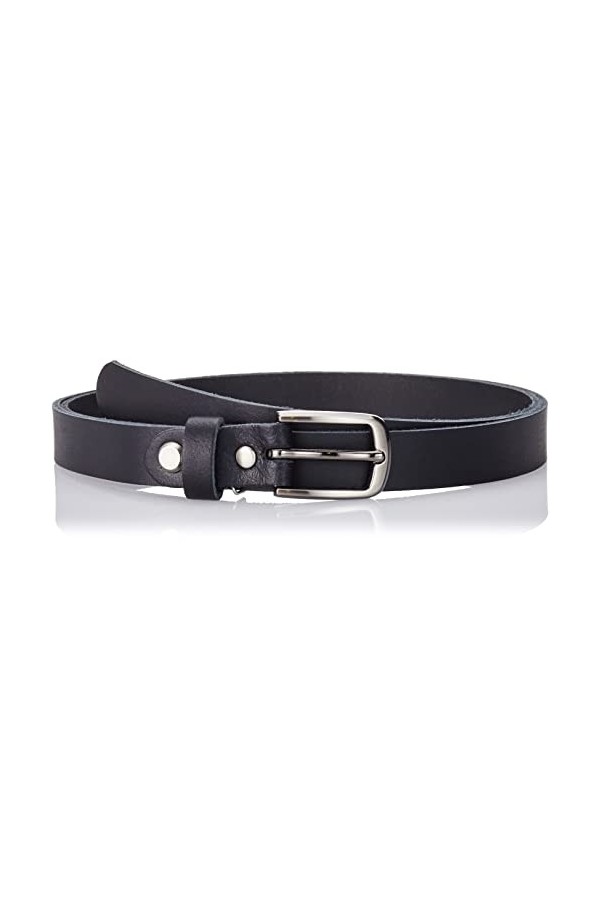 NK Belt GmbH SR-07 Ceinture en cuir de vachette pour femme Noir 2 cm, Noir , XXXXL