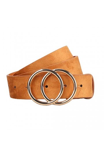 Ceinture en cuir souple tendance pour femme - Ceinture en similicuir pour filles, marron, M