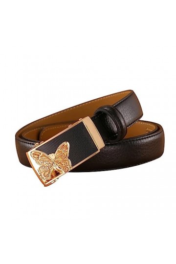 NIUXICH Ceintures pour femmes Robe Jeans Ceinture à boucle automatique Largeur 2,8cm Ceinture en jean décontractée pour acces