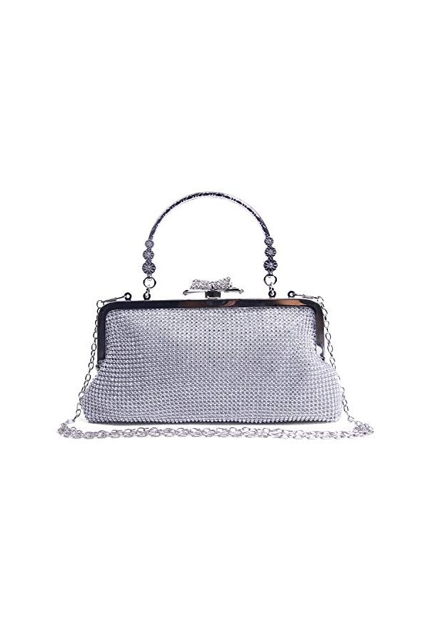 Strass Pochette Sac à Main Femme bandoulière Sac à Main de Dîner Sac de Soirée Mariage Prom de Dames Or