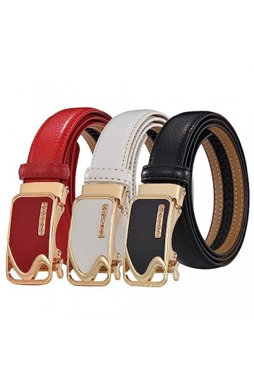 NIUXICH Ceintures pour femmes Robe Jeans Ceinture à boucle automatique Largeur 2,8cm Ceinture en jean décontractée pour acces