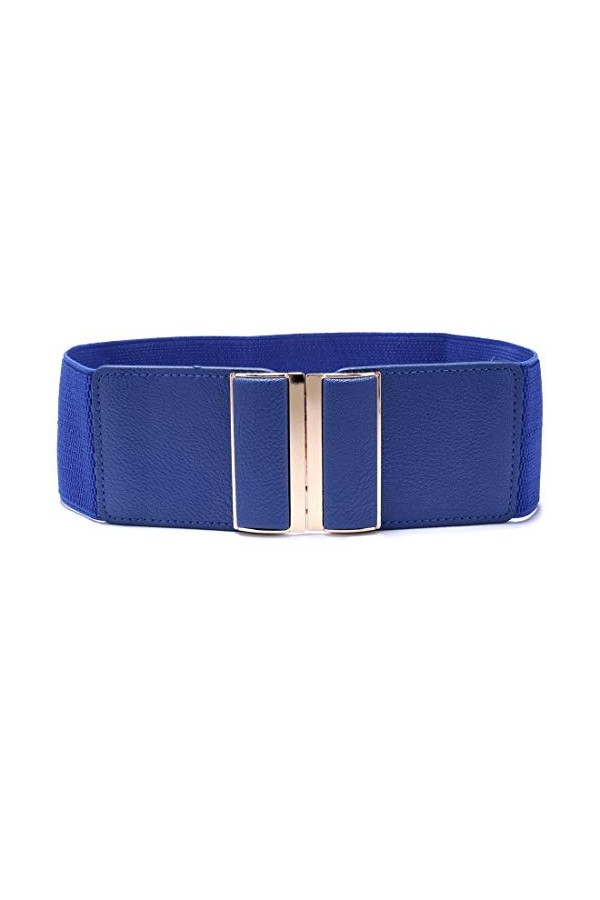 Beltox Ceinture élastique élastique pour femme 7,6 cm de large - Bleu - 76/129.5 cm