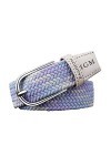 Pacde Western Candy Ceinture de couleur élastique sans trous pour femme, Bleu clair, violet., 110 cm