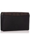 Coach Anna Foldover Pochette en toile enduite Marron Noir