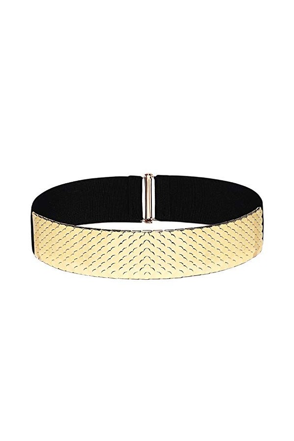 Coucoland Ceinture de Taille en Métal pour Femme Argent 
