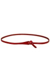 Ele Gens Ceinture fine en cuir pour femme - Rouge - Taille unique