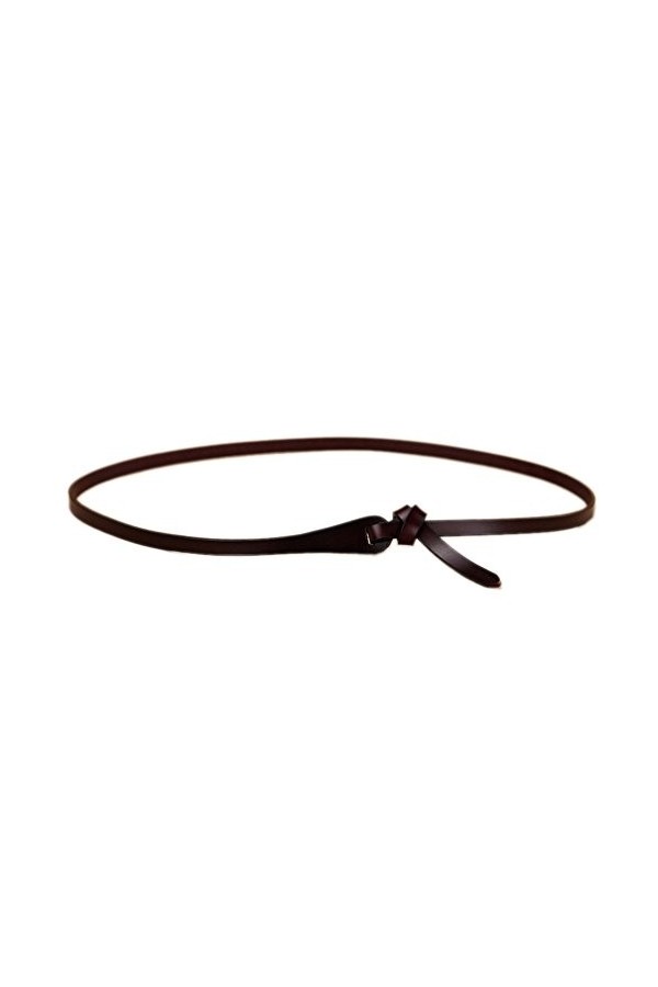 Ele Gens Ceinture fine en cuir pour femme - Rouge - Taille unique
