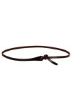 Ele Gens Ceinture fine en cuir pour femme - Rouge - Taille unique