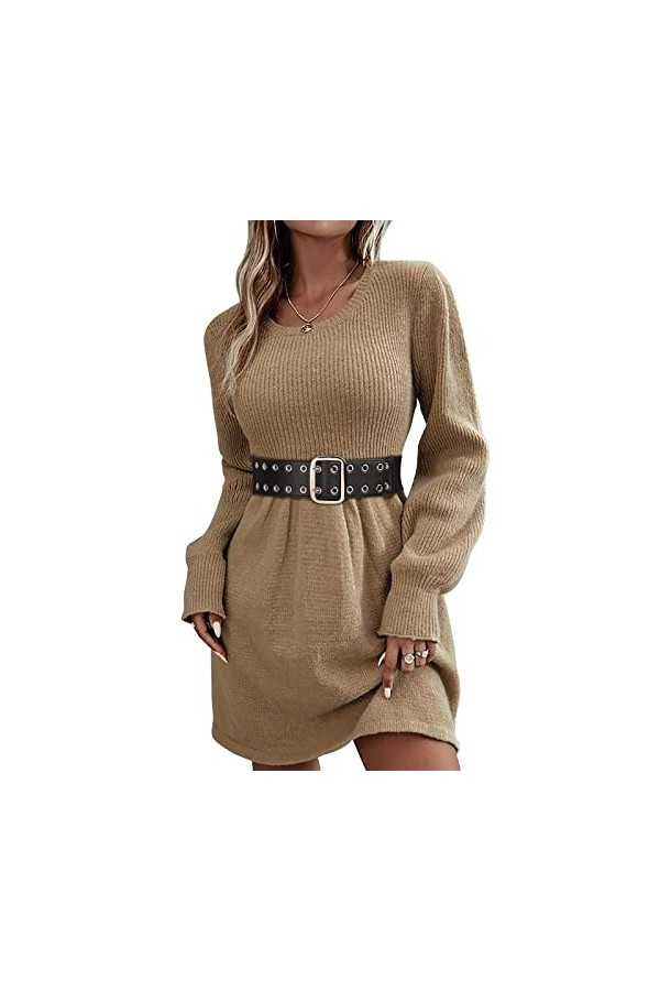 Kajeer Ceinture large à rivets pour femmes - Ceinture punk à double trou avec rivets Ceinture élastique à la taille pour les 