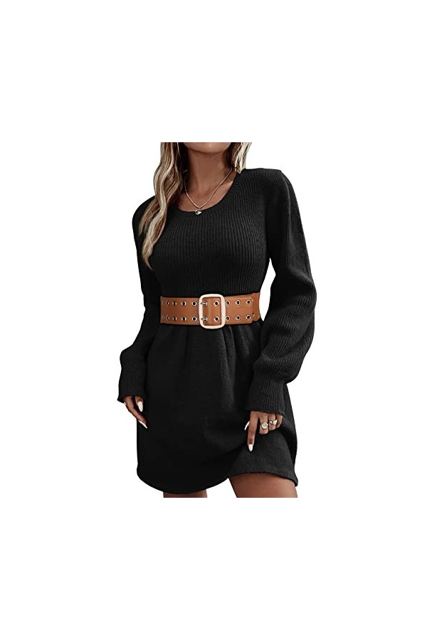 Kajeer Ceinture large à rivets pour femmes - Ceinture punk à double trou avec rivets Ceinture élastique à la taille pour les 