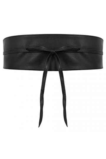 JasGood Lot de 2 ceintures larges pour femme, 6 - Noir., L taille 91/100 cm 