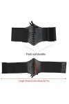 Guador 2 pièces ceinture à lacets nouée ceinture de guêpe bandage élastique en cuir ceinture moulante dames corset à lacets d