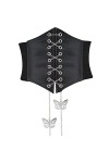 YeeHeen Ceintures Corset pour Femmes Ceinture Papillon en Cuir à Lacets Ceinture élastique Rétro Ceinture Serre-Taille Large 