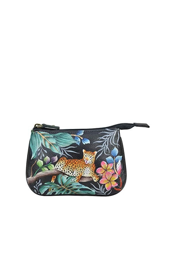 Anuschka - Sac à fermeture éclair de taille moyenne en cuir véritable et peint à la main pour femme - Elephant Mandala