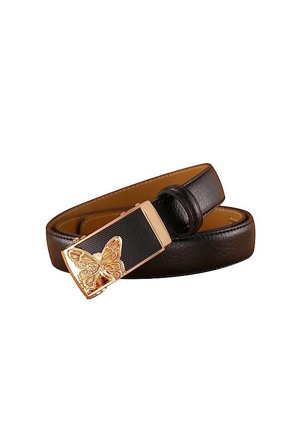 NIUXICH Ceintures pour femmes Robe Jeans Ceinture à boucle automatique Largeur 2,8cm Ceinture en jean décontractée pour acces