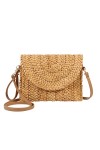 7VSTOHS Pochette en Paille pour Femmes dété Pochette Sacs à Main Plage enveloppe Portefeuille tissé Sacs à Main