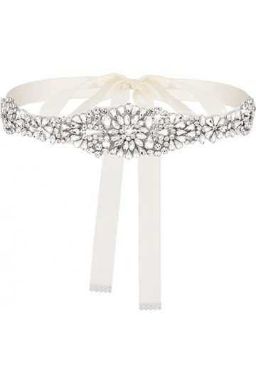 LEEQBCR Strass Ceinture de Mariée, Nuptiale Ruban Ceinture de Mariage avec Cristal Accessoire Elégant Cristal Ceinture de Mar