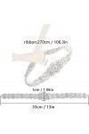 LEEQBCR Strass Ceinture de Mariée, Nuptiale Ruban Ceinture de Mariage avec Cristal Accessoire Elégant Cristal Ceinture de Mar