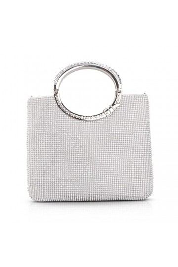 adoranda Pochette Soiree Femme Strass Sac Mariage Elegant Clutch Sac à Main Bandoulière Or et Argent