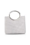 adoranda Pochette Soiree Femme Strass Sac Mariage Elegant Clutch Sac à Main Bandoulière Or et Argent