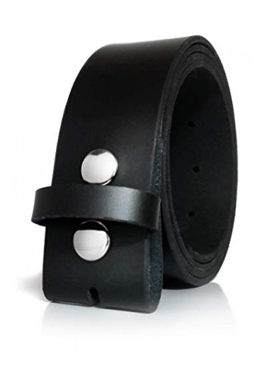 almela - Ceinture sans boucle homme et femme - Cuir véritable - largeur 4 cm - Boucle interchangeable - 40 mm - Sangle boucle