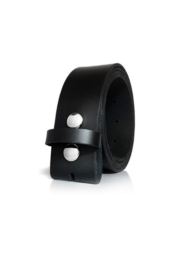 almela - Ceinture sans boucle homme et femme - Cuir véritable - largeur 4 cm - Boucle interchangeable - 40 mm - Sangle boucle