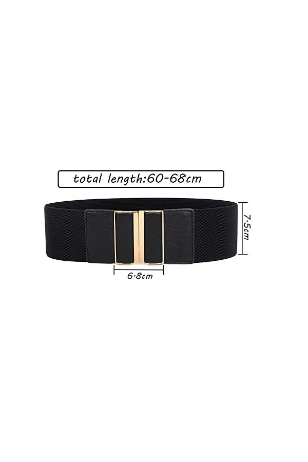 Hazrcvr Ceinture Femme Taille Haute 3 Pièces Ceintures Extensible Ceintures Élastiques Étirées Ceinture Cinch Ceinture Élasti