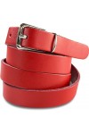 fashionchimp ® Ceinture de base pour femmes en cuir lisse 100% véritable, ceinture étroite, largeur environ 2,0cm - Made In G