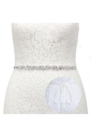 JOLIGAEA Strass Cristal Nuptiale Ruban Ceinture de Mariage Accessoire Pour Robe de Mariée Accessoire Embellissements Ceinture