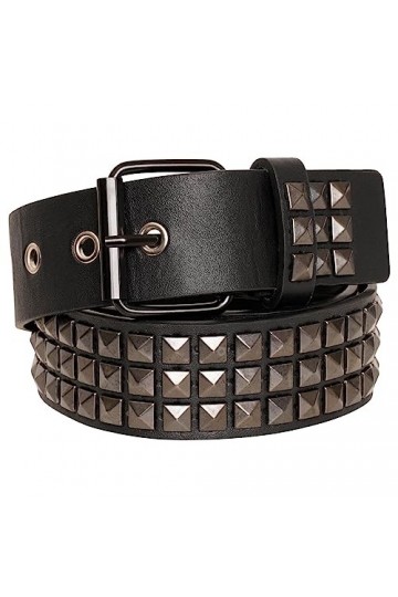 Ro Rox Kraz rivet Ceinture Boucle Casual Hip-Hop Punk Sauvage Faux Cuir, Noir, 120