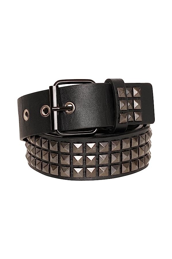 Ro Rox Kraz rivet Ceinture Boucle Casual Hip-Hop Punk Sauvage Faux Cuir, Noir, 120