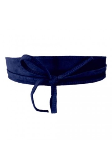 ZOULOO Ceinture Large En cuir veritable Pour Femme Style ObI , Ceinture En Croute De Cuir, Daim Naturel, Ceinture Wrap a Noue