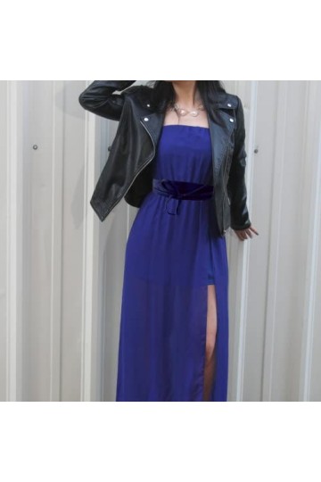 ZOULOO Ceinture Large En cuir veritable Pour Femme Style ObI , Ceinture En Croute De Cuir, Daim Naturel, Ceinture Wrap a Noue