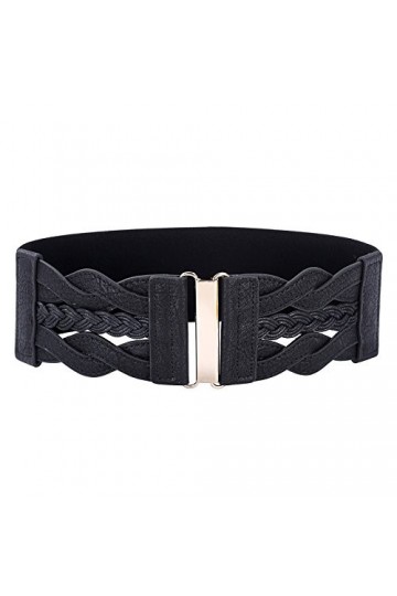 GRACE KARIN Ceinture élastique large pour femmes Ceintures pour robes, Noir , 4XL