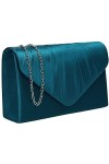SWANKYSWANS Chantel Pochette en satin pour femme, bleu sarcelle, Taille unique