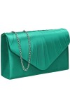 SWANKYSWANS Chantel Pochette en satin pour femme, bleu sarcelle, Taille unique