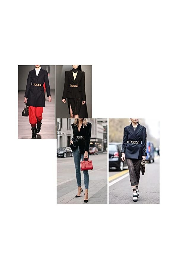 ECSiNG 2pcs Ceintures Fines Extensible pour Femme Ceinture de Taille Large de Femmes Rétro Or Argent Réglable 70-85cm pour Je