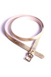 by mode france Ceinture Fine Femme Cuirs Souple Doré doublure Cuir véritable Atelier 80cm T 36/38 
