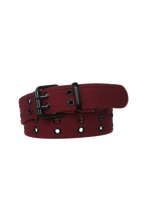 Ceinture en toile avec œillets à double trou. - Rouge - 6XL 49/51" taille 